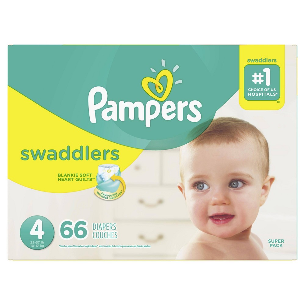 Pampers Swaddlers Diapers Size 4 66 Count