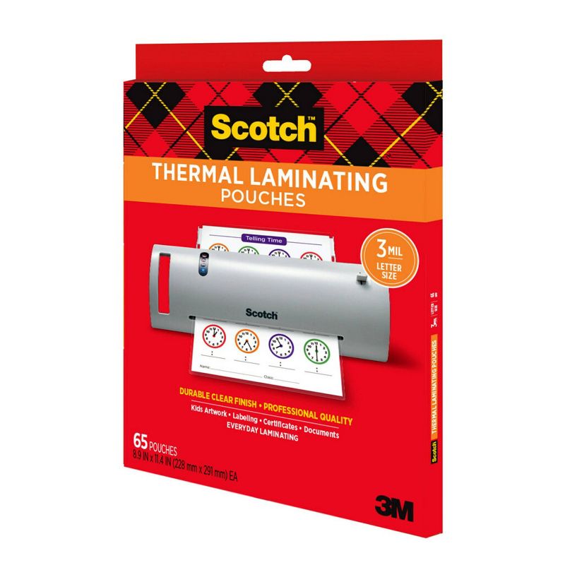Scotch 65ct 9&#34; x 11&#34; Thermal Laminating Pouches Clear, 2 of 14
