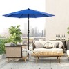 JIONJOY 9 ft. Aluminum Sunshade Shelter Market Patio Umbrella with Push Button Tilt and Crank - 3 of 4