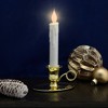 Northlight 8" Pre-Lit LED White Lighted Christmas Candle Lamp with Oval Handle Base - image 2 of 4