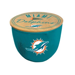 NFL Miami Dolphins 3-Wick Script Circle Logo 16oz Ceramic Bowl Candle - 1 of 1