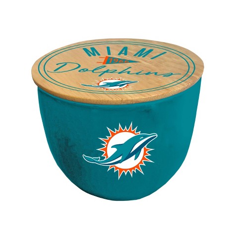 NFL Miami Dolphins 3-Wick Script Circle Logo 16oz Ceramic Bowl Candle - image 1 of 1