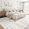 Itopfox Soft Machine Washable Boho Moroccan Farmhouse Rug for Living Room, Bedroom, Dining Table - Non-Slip Neutral Modern Indoor Floor Carpet Brown - 2 of 4