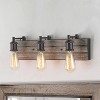 LNC Sabrina Antique Brown Wood Farmhouse Vanity  Lights, 2 Light/3 Light - 2 of 4