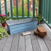 ACHLA Designs Nantucket Rectangular Galvanized Steel Outdoor Planter Box Blue 24"x9.5" - 2 of 4