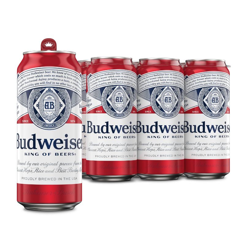 Budweiser Lager Beer - 6pk/16 fl oz Cans, 1 of 12