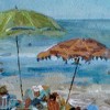 HomeRoots Set of Two Blue Day At The Beach Square Framed Art - 3 of 4