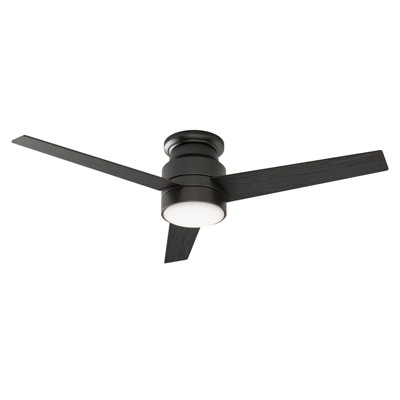 Warmiplanet 52" Flush Mount Ceiling Fans with Lights and Remote Control,DC Motor, Brushed Nickel, 3-Blades