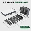 Munora 75" Extra Wide Folding Bed with Adjustable Headboard - Memory Foam Rollaway Guest Bed, Heavy-Duty Metal Frame on Wheels, Spacious Twin Cot - 3 of 4