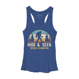 Women's Design By Humans Bigfoot - Hide And Seek World Champion By clickbong Racerback Tank Top - 1 of 2