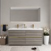 GlasFlength Bathroom Storage Cabinets, Freestanding, Open shelving Bathroom Vanity，Assembly Required, Gray, 70.87"*19.75"*35.5" - 2 of 4