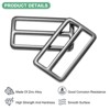 Unique Bargains Zinc Alloy Durable Multipurpose Tri Glide Metal Buckles for Bags 6 Pcs - 2 of 4