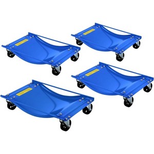 Acekool Car Wheel Dolly Jack Set of 4,10000 lb Capacity,Hydraulic Jack,4-Inch Casters,Fits Up to 12" Tires,Vehicle Mover for Cars,SUVs,Trailers - 1 of 4