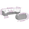 vidaXL Garden Sofa Set Black and Cream White - 3 of 4