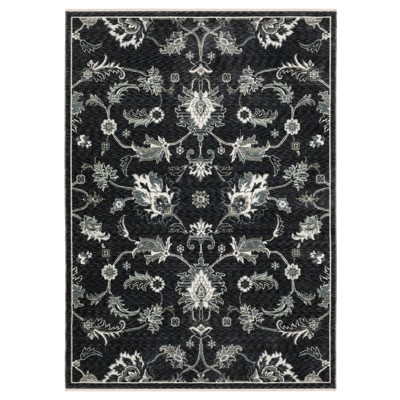 Oriental Weavers Echo ECH05 Blue / Ivory Indoor Area Rug - 5'3" x 7'6"