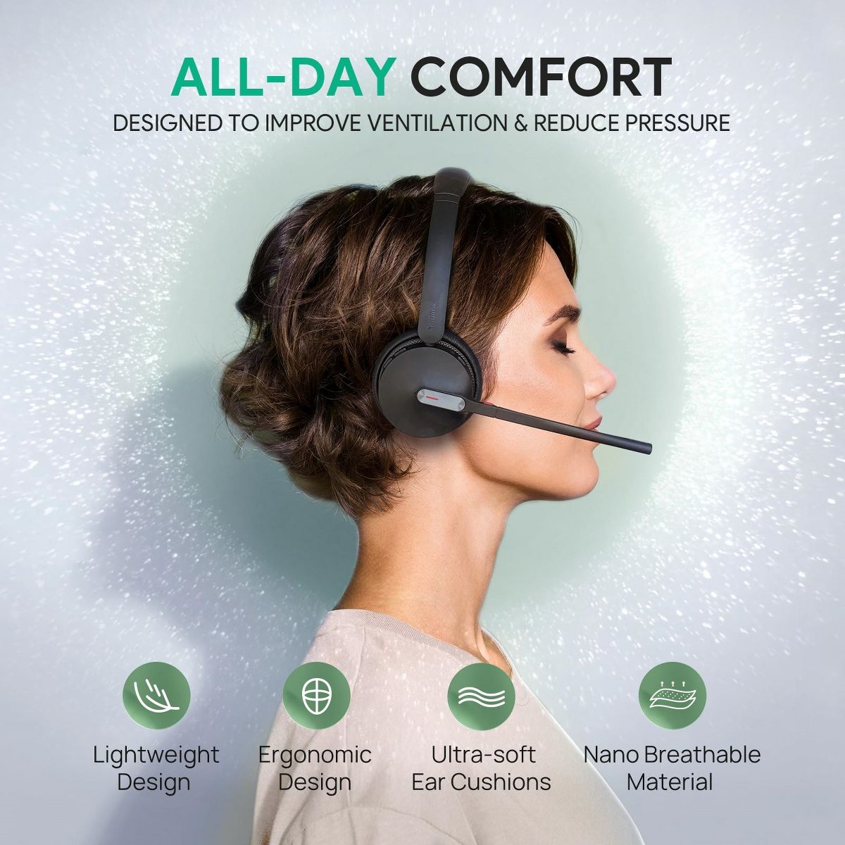 Yealink WH64 Dual Teams Wireless DECT Bluetooth Headset 1208674 - thumbnail 7