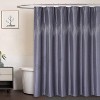 Grey Shimmer Faux Silk Fabric Shower Curtain Chic Sparkle Crystal Design for Bathroom, Grey, 72x72 Inches - 2 of 4