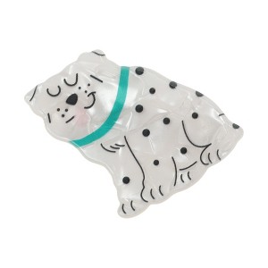 Unique Bargains Cartoon Polka Dot Hair Clips Black White 1 Pc - 1 of 4