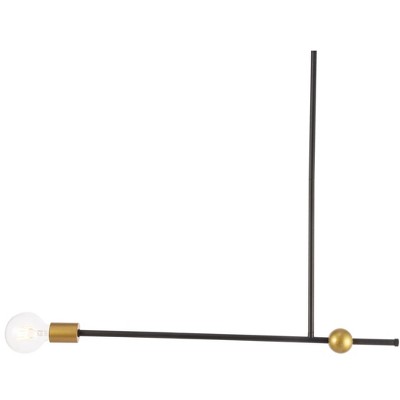 Elegant Lighting Brees 1 light Black and Brass pendant
