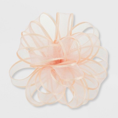 Wedding Fabric Sheer Bow Peach - Spritz™