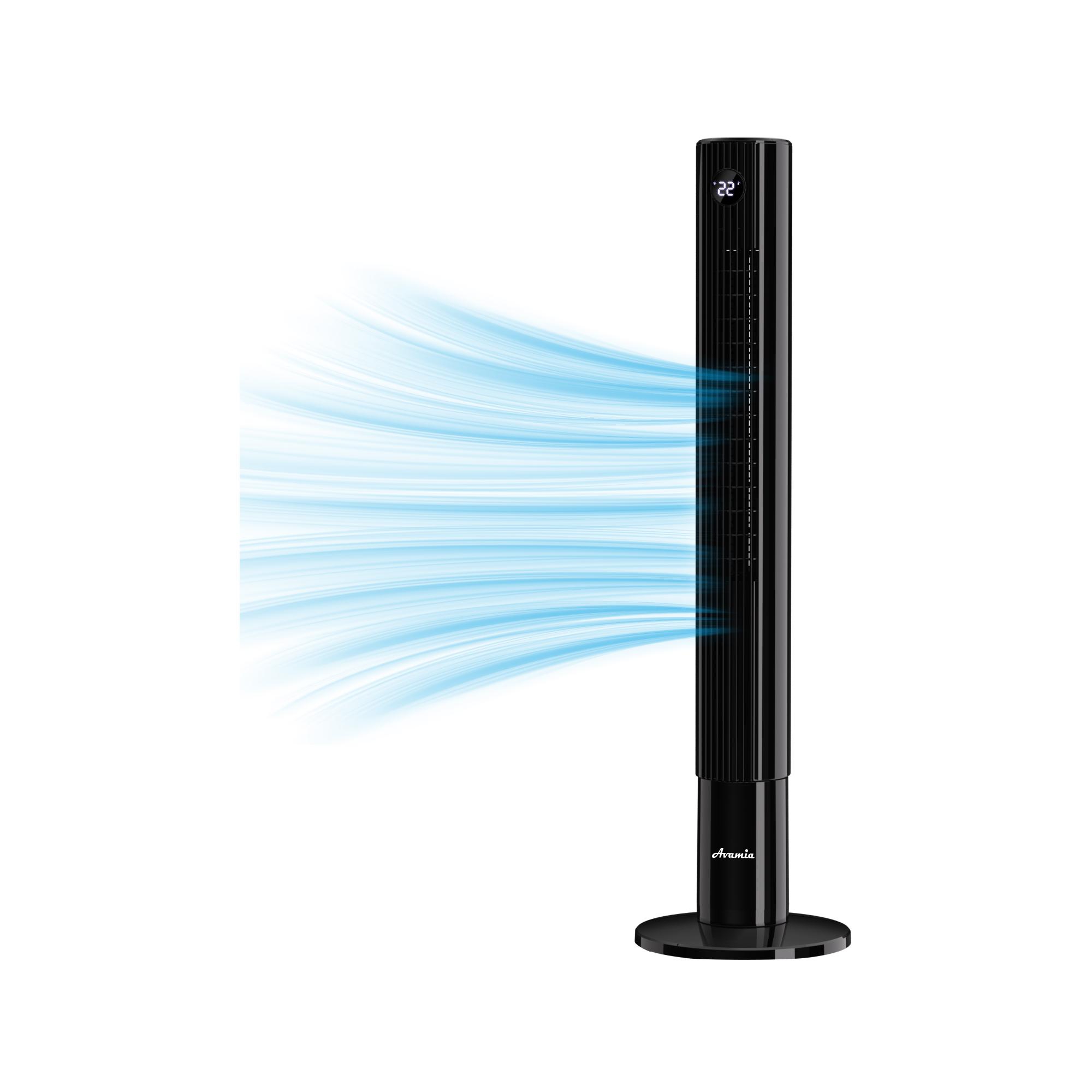 AVAMIA 43" Bladeless Tower Fan, 85° Oscillating Quiet Fan with LED Display, Remote, 3 Speeds & Modes, 12H Timer, 26ft/s Airflow for Bedroom & Office
