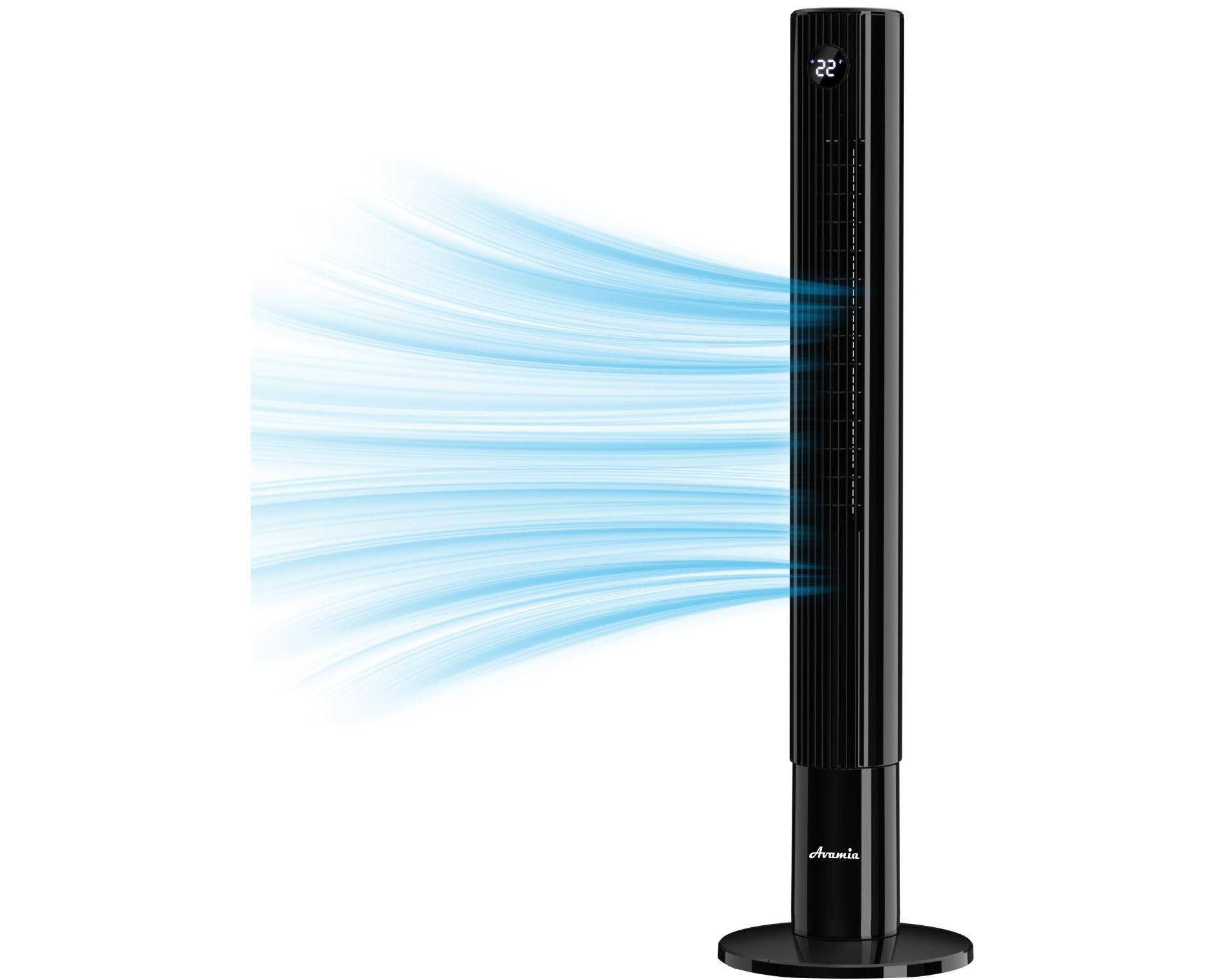 AVAMIA 43" Bladeless Tower Fan, 85° Oscillating Quiet Fan with LED Display, Remote, 3 Speeds & Modes, 12H Timer, 26ft/s Airflow for Bedroom & Office