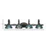 Toltec Lighting Elegante 4 - Light Vanity in  Dark Granite with 7" Blue Mosaic Art Glass Shade - 2 of 2