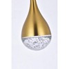 Elegant Lighting Amherst 3 - Light Pendant in  Satin Gold - 3 of 4