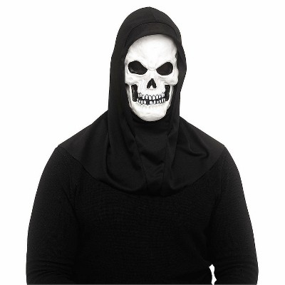 Fun World Fun World Adult General Sizing Glow-in-the-Dark Skull Halloween Costume Mask - Black One Size