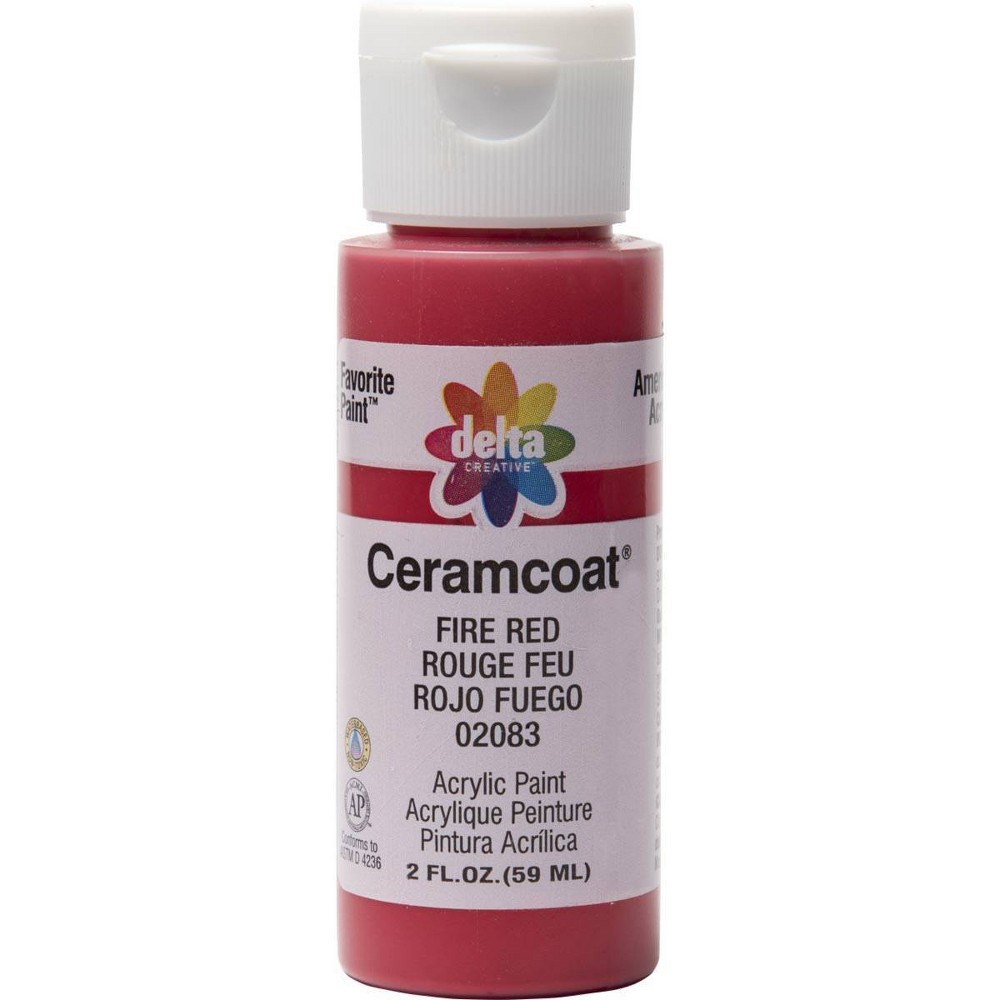 Delta Ceramcoat Acrylic Paint (2oz) - Fire Red