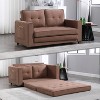 TiramisuBest 3-in-1 Upholstered Futon Sofa Convertible Floor Sofa bed, Modular Sectional Sofa with Storage, Sideboard Buffet Style Design fo - 2 of 4