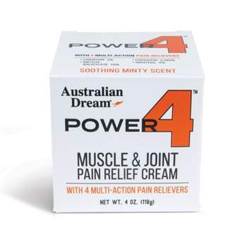 Australian Dream Power 4 - Muscle and Joint Pain Relief Cream - Powerful Topical Pain Relief Cream with Warming & Cooling Sensations - 4oz Jar