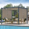 Aoodor 10 x 10 ft Outdoor Pergola with Retractable Canopy, Aluminum Frame, 4 Pieces Patio Sun Shade Shelter for Backyard, Deck - 2 of 4