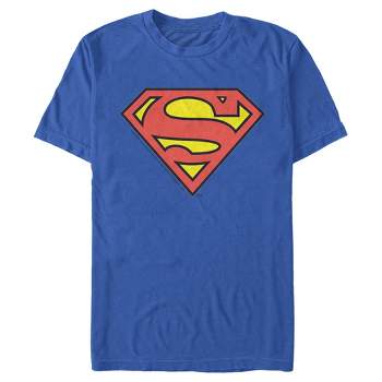 Superman S Target Men\'s T-shirt Tee Shirt : Logo Blue Super