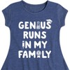 Girls' - Instant Message - Genius Runs In My Family Fit & Flair Cap Sleeve Graphic Dress - 2 of 4