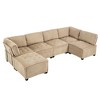 CAVINAS 6-Seater U-Shaped Modular Sectional Sofa,Cloud Couch Sectional with 1 Ottoman,Conversible Chaise Sofa for Living Room - 2 of 4