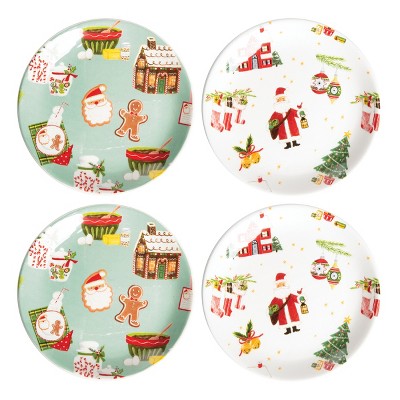 Gallerie II Xmas Cookie Toss & Alphabet Plate Set of 4