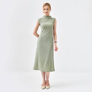 target olive green dress Women's Extended Shoulder Midi Shift Dress