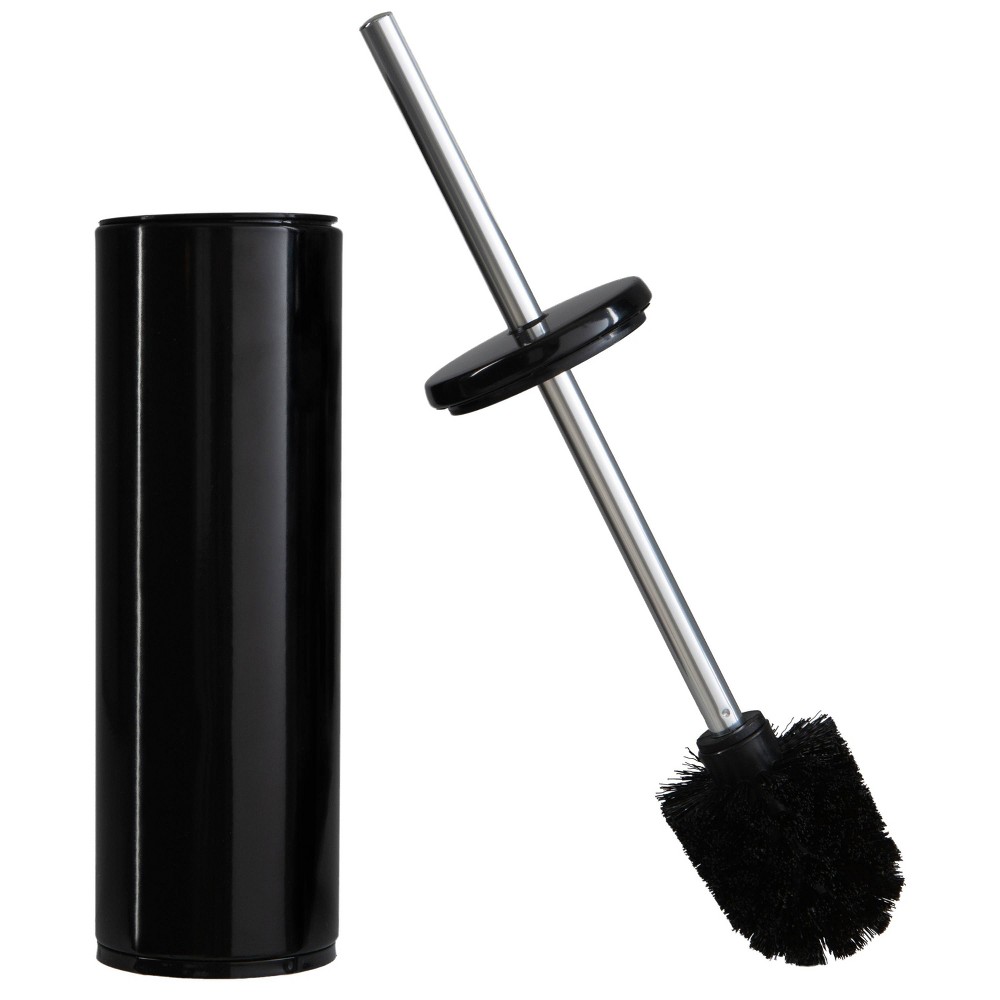 Photos - Toilet Brush Deluxe Premium Aluminum Handle  with Fully Removable Liner Bla