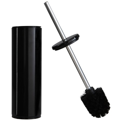 ULTECHNOVO Toilet Brush Stainless Steel Bathroom Cleaning Toilet Brush Replacement Black Head Holders