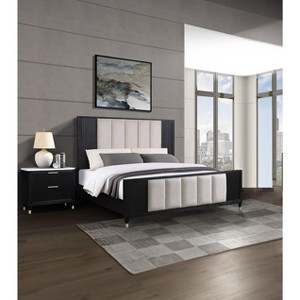 NicBex Nightstand with Drawers,Side Table with Wood Frame and Pulls,Modern Bedside Table for Bedroom,Living Room - 1 of 4