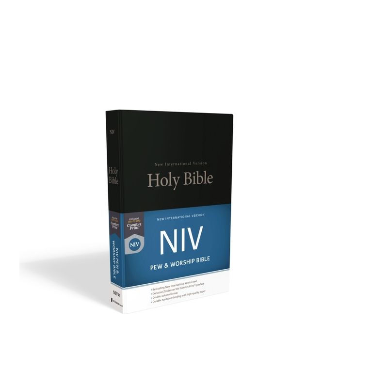 NIV, Pew and Worship Bible, Hardcover, Black - by  Zondervan, 1 of 2