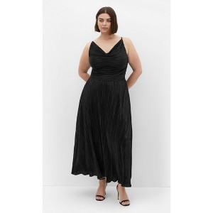 Women's Plus Size Kamila Cowl Neck Dress - black | CITY CHIC - 1 of 4