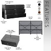 CAVINAS 5/6-Drawer Dresser,Modern Chest of Drawers with Metal Handles,Black Matte Finish Dressers for Living Room,Entryway,Floorstanding - 3 of 4