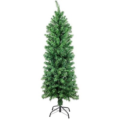 Suunyglade 4FT Green Artificial Christmas Tree, Premium Hinged Pine Tree with Solid Foldable Metal Legs