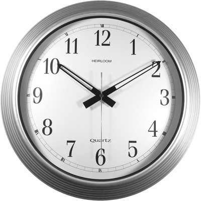 Artistic Wall Clock Galvanized Metal 16" White Dial/Silver 401ZWA