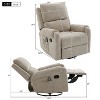 Christopher Knight Home Elmsford Modern Swivel Rocking Chenile Upholstered Massage Recliner Chair - 3 of 4