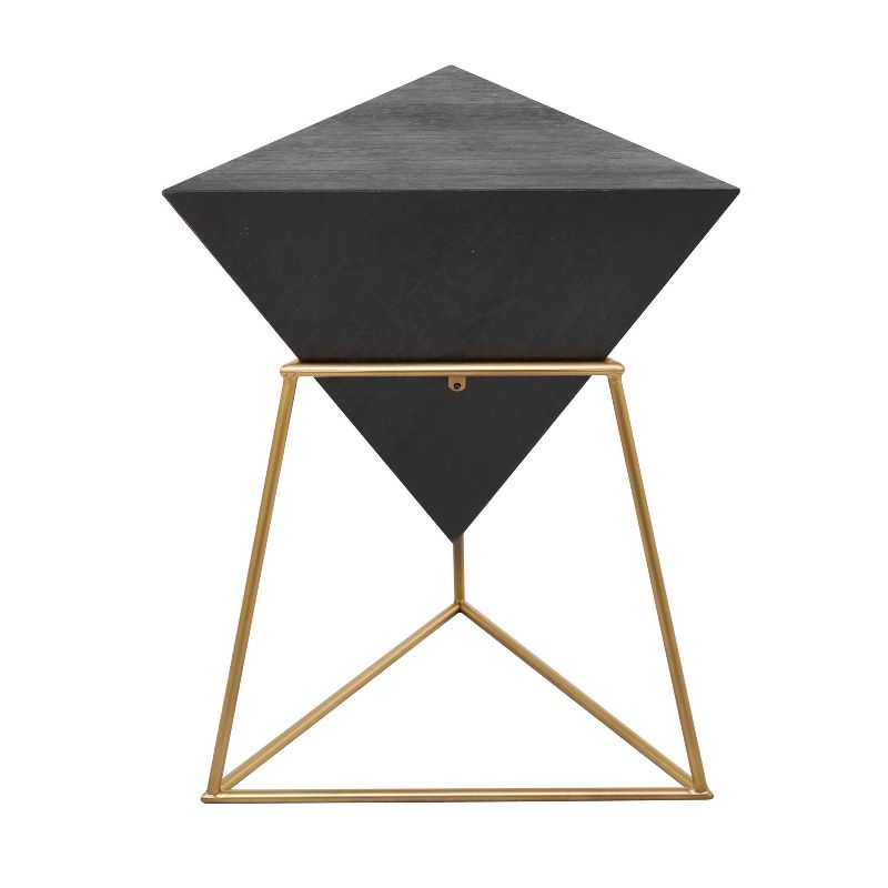 Modern Wood Accent Table with Metal Stand – Olivia & May, 5 of 7