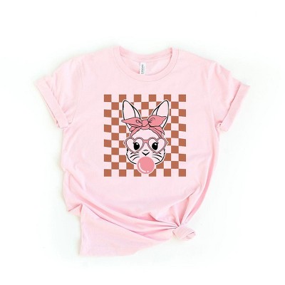 Simply Sage Market Women's Checkered Bunny Short Sleeve Graphic Tee
