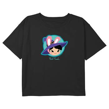 Girl's Paul Frank Halloween Bunny Girl Witch Crop Top T-Shirt